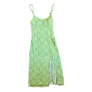 UO Green Printed Midi Dress